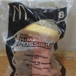 McDonald's Kim Possible Ron's Mole Rat Happy Meal Toy 2003. 