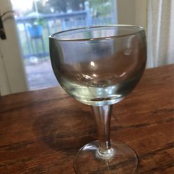 Clairey France Wine Goblet Heavy Glass Sculpted Stem