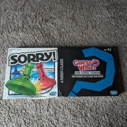 Board Games: Guess Who & Sorry