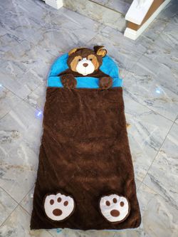 Kids Bear Plush Sleeping Bag