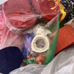 Stretchy Clear Balloons And Some Party Supplies 