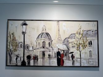 One Of A Kind Custom Framed Painting Art 31” X 61”