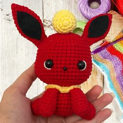Flareon the Fire Eeveelution Pokemon Crochet
