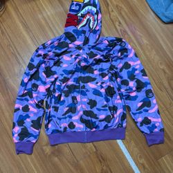 bape hoodie size M purple