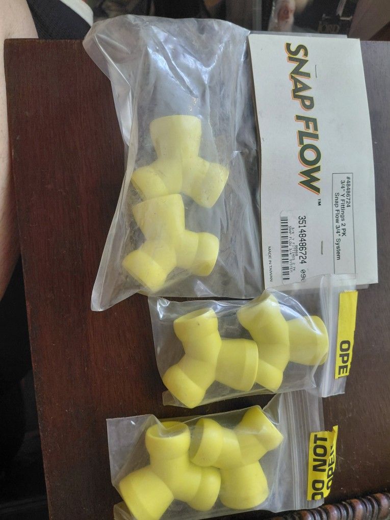 3 Packs Of Snap Flow Fittings 2 Per Pack New