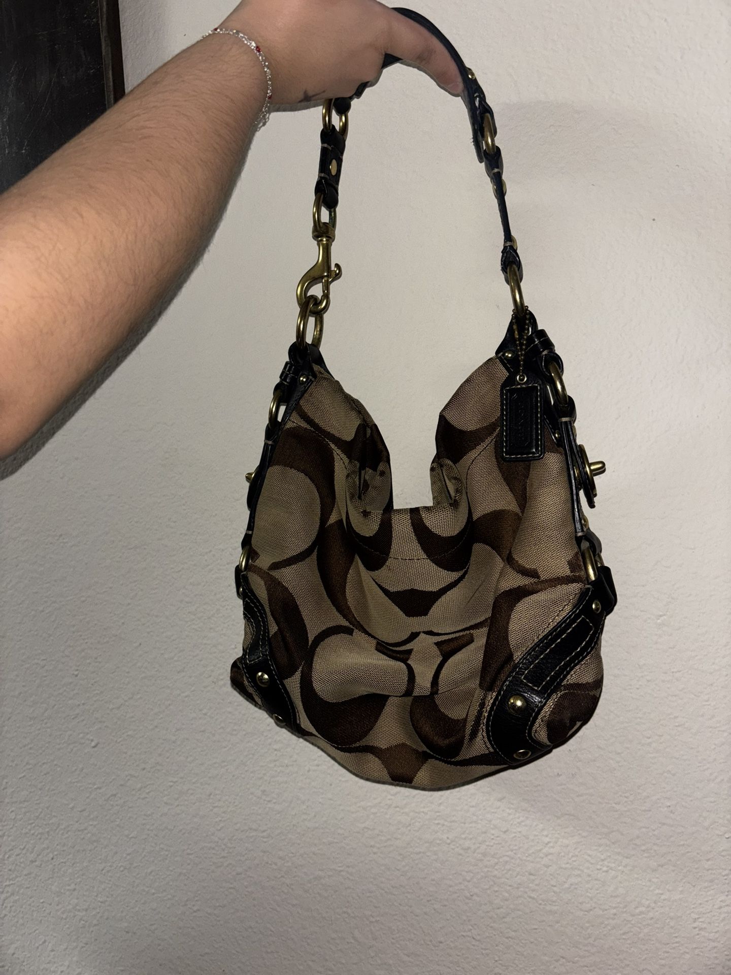 Coach Carly Signature Hobo Shoulder Bag