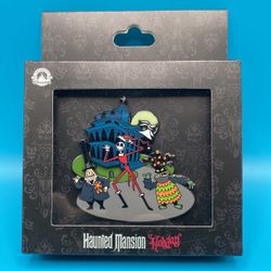 (NEW) Disney Parks 2023 Disney Haunted Mansion Holiday Jumbo Pin The Nightmare Before Christmas (Glow in the Dark)