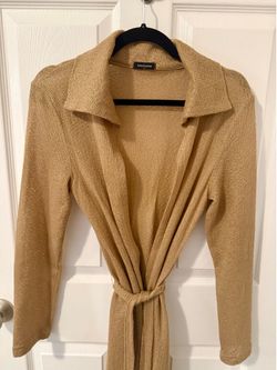 Open Front Knit Belted Cardigan Size Medium