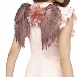 ROSE GOLD ANGEL FANTASY FEATHER NWT WING