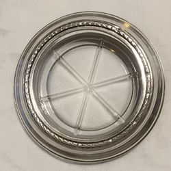 Sterling Silver And Glass Coasters (2)