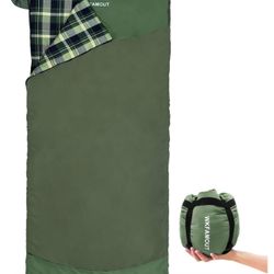 Sleeping Bag-Wkfamout- flannel three seasons