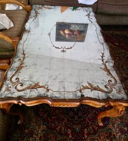 Vintage glass coffee table