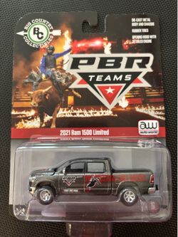 2021 Ram 1500 Limited Pickup Truck PBR Professional Bull Riders Gray 1:64