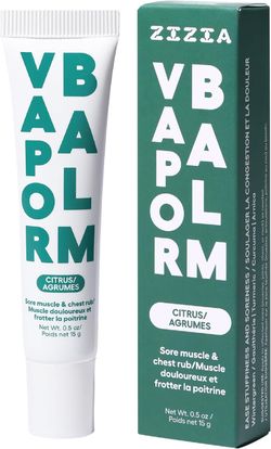 $18 Zizia Vapor Balm Tube - Chest Rub and Muscle Balm with Arnica, Turmeric, Wintergreen, & Eucalyptus - Naturally Scented Botanical Vapor Rub - Vegan