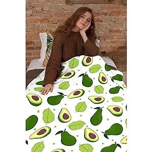 Qutown Fruit Avocado Cartoon Blanket