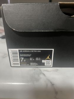 AIR JORDAN 5 RETRO (GS) BLACK/AQUATONE-TAXI NOIR/TAXI/AQUATONE