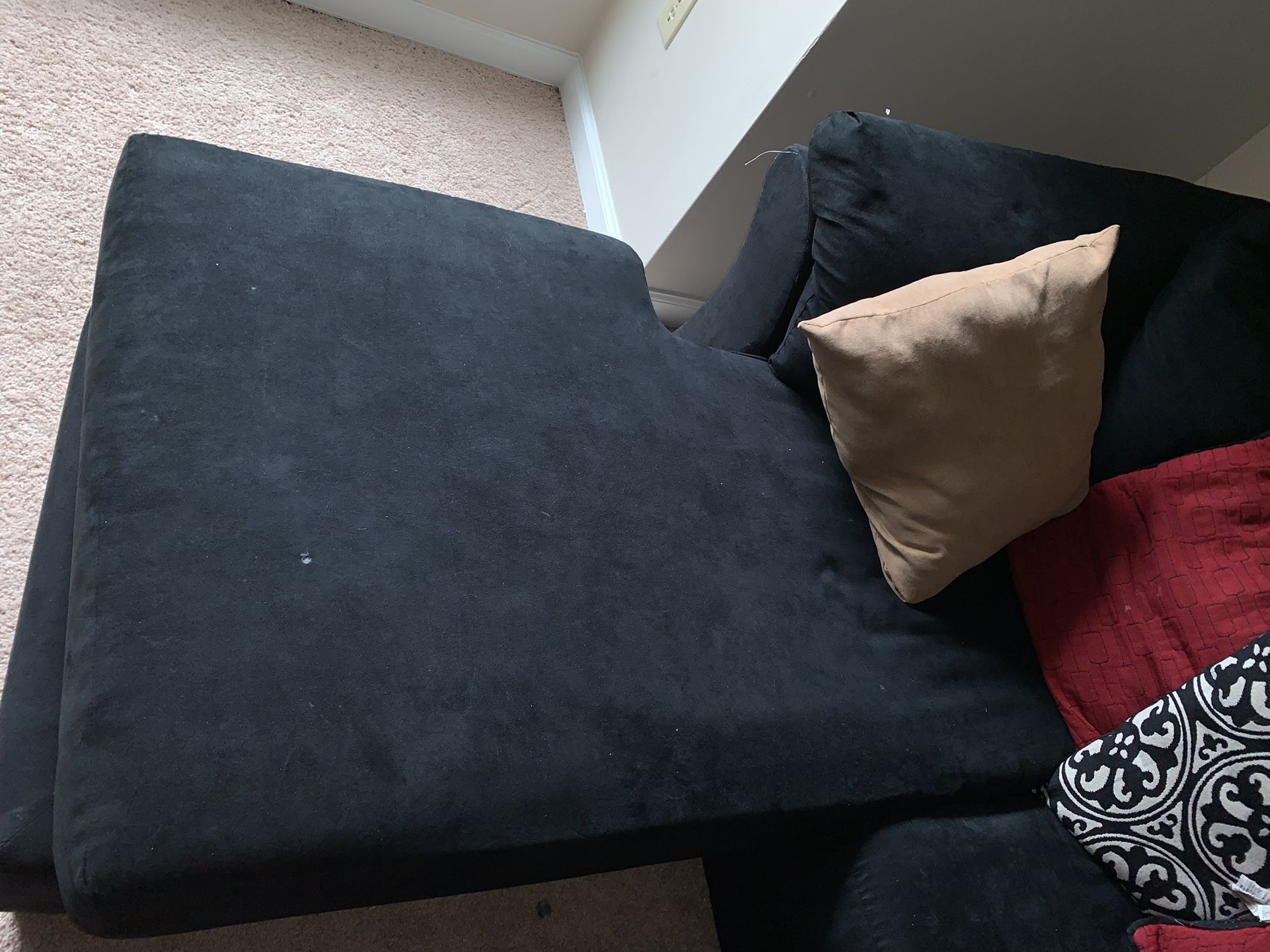 Black Suede Couch