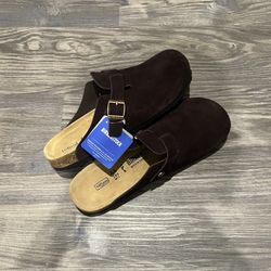 Birkenstocks Boston Soft Footbed Suede Leather