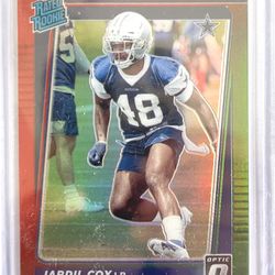 2021 Panini-Donruss Football Rated Rookie Jabril Cox Prizm Optic