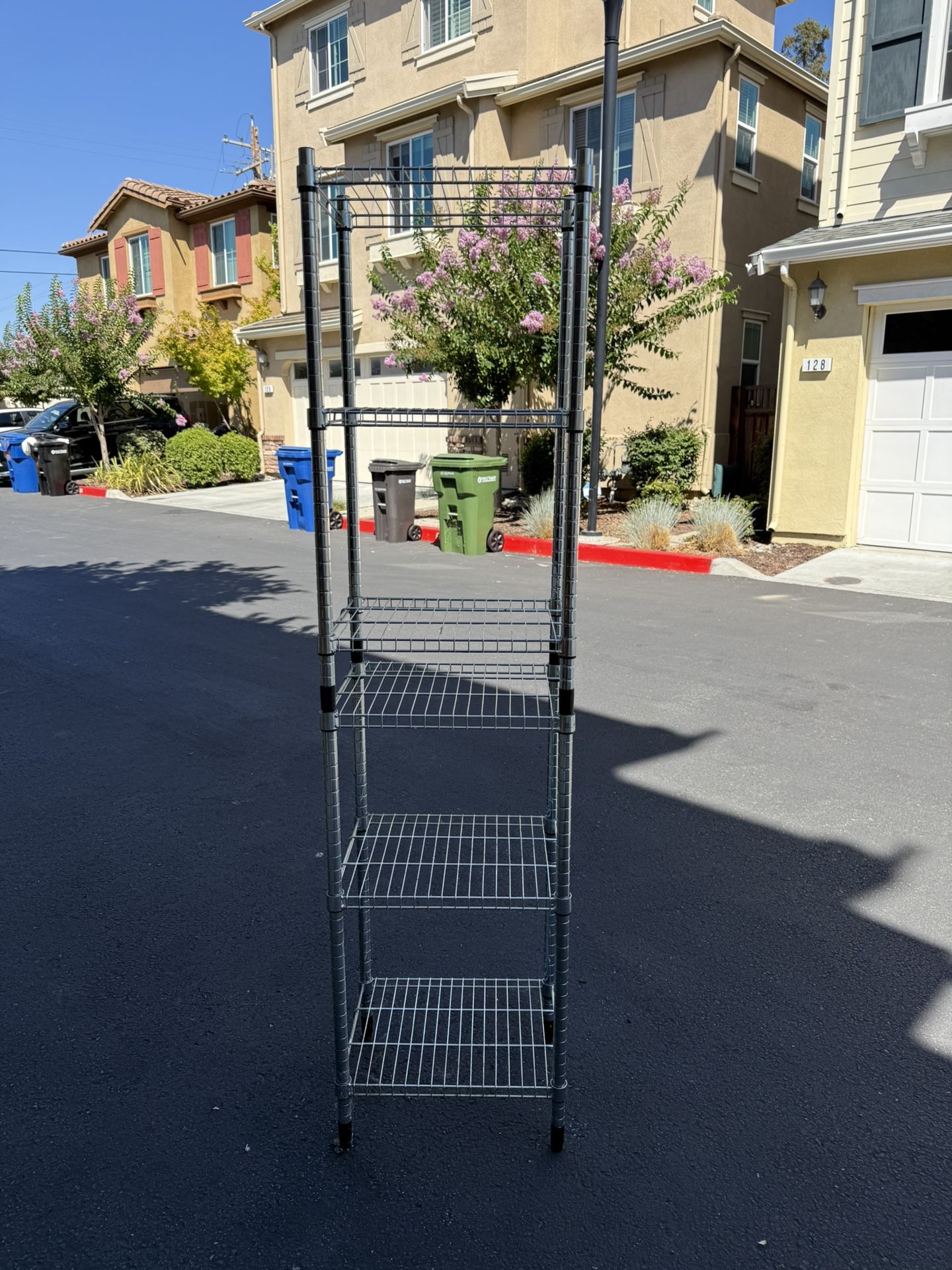 shelving unit, 18 1/8x14 1/8x71 1/4 "