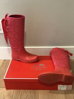 Coach Rain Boots size 6