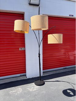 Three arm adjustable floor lamp