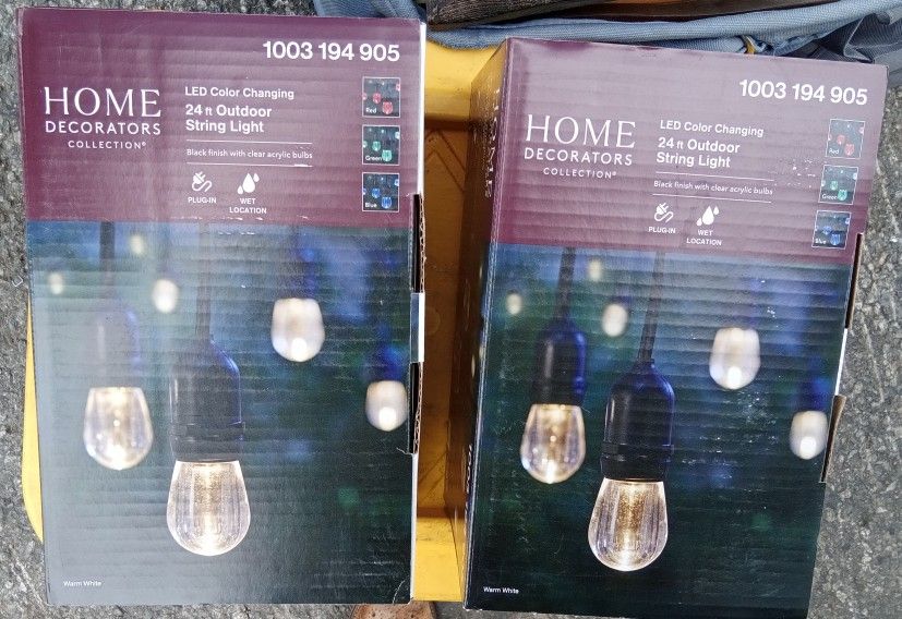 Home Decorators Collection 24Ft LED Outdoor String Lights Home Depot