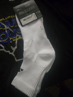Adidas White Quarter Crew Socks