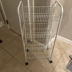 White Freestanding Roller Caddy