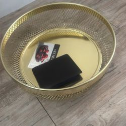 Gold Rotating Tray for Fruits & Bread – Brand New 