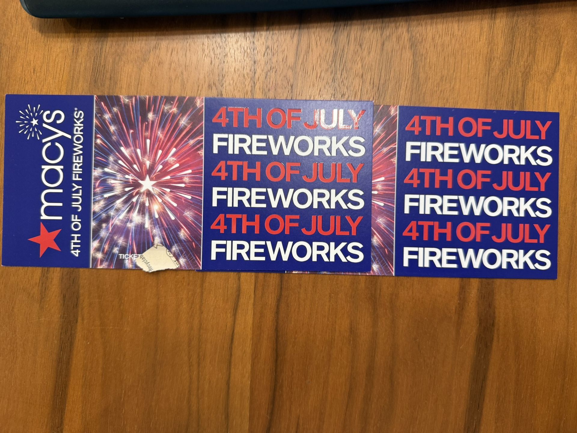 Macy’s 4th of July Firework Tickets