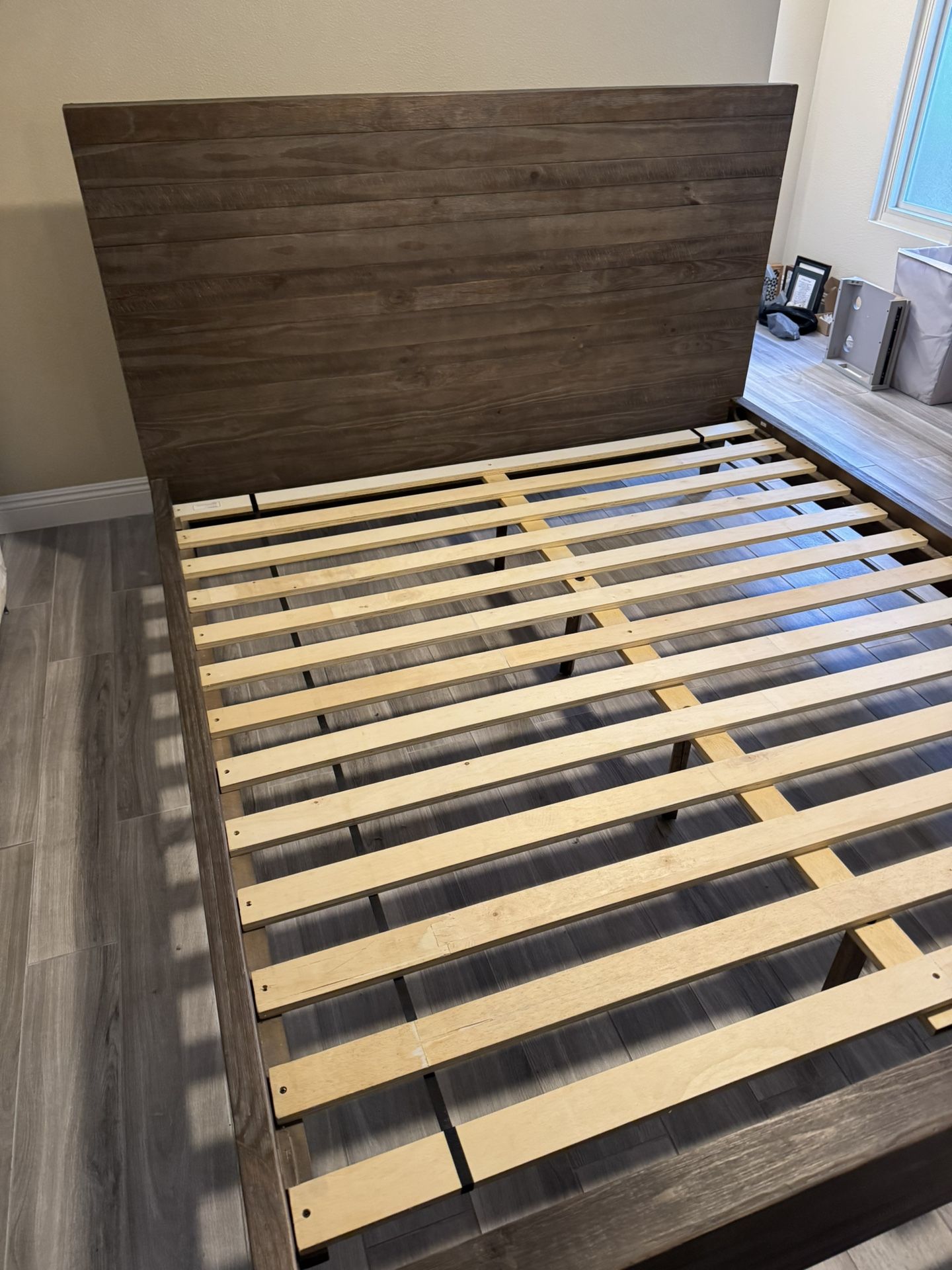 Solid Wood California King Bed Frame
