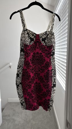 Pink Black Baroque Clubbing Dress