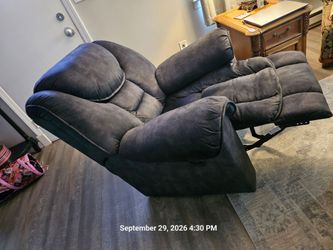 Dark Gray Fabric Recliner Chair
