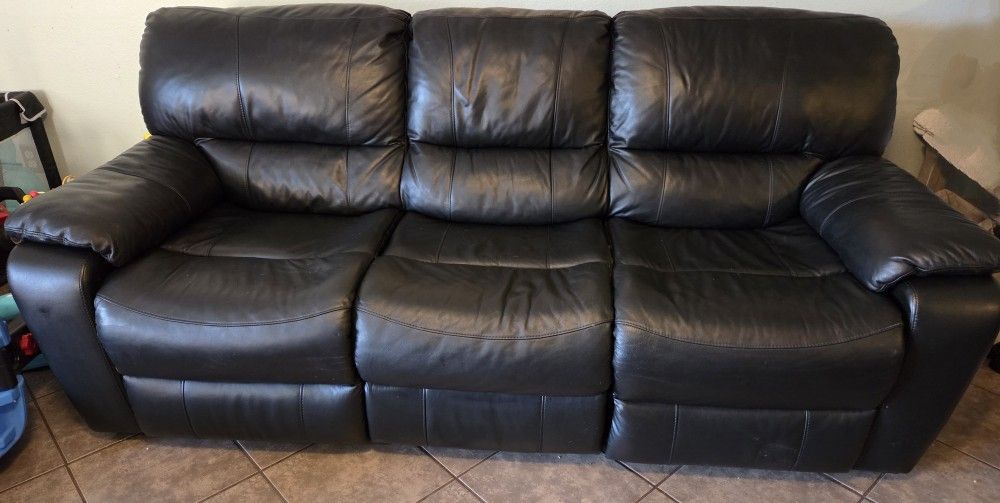 Black Leather Couch