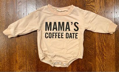 3-6 Month Mama’s Coffee Date Onesie
