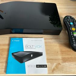 TiVo BOLT VOX TCD849500V 4 Tuners 500GB HDD DVR with Remote & AC Adapter