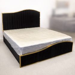 BLACK & GOLD Wave Bed 💛 🛏️ 🖤 FAST DELIVERY 🚚 