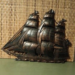 1962 Dart Industries "Coppercraft" Clipper Ship 21"×27"