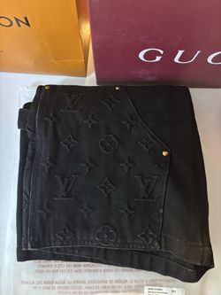 Louis Vuitton Monogram Embossed Carpenter Jeans - Black Denim