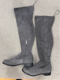 Women’s Gray Over-the-Knee Boots Size 10