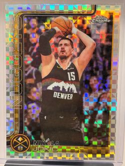 Nikola Jokic 2025-26 Topps Chrome Basketball X-Fractor Denver Nuggets