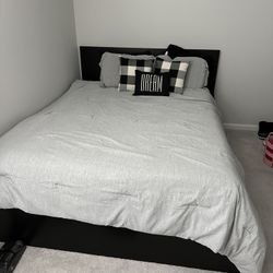 IKEA queen Bedframe & Slatted Bed base 