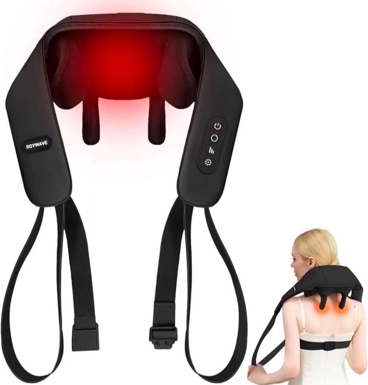 Neck massager with heat, wireless neck and shoulders massager, Shiatsu shoulder massager, massage pillow for the neck, Ideal gift for men, women, mom