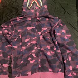 bape rep hoodie zip up