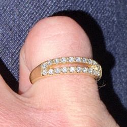 14k Yellow Gold + 0.30 Ct Genuine Natural VVS Diamonds