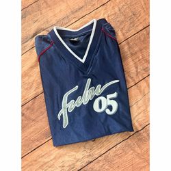 Men’s Size L Vintage Y2K FUBU 05 Embroidered Navy Blue Jersey