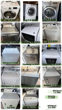 Electric dryer starting $150
