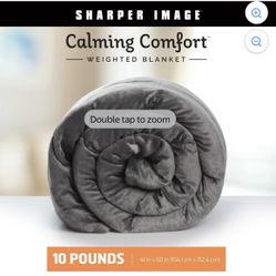 10lb Gray Weighted Blanket- 41”x60”, Sharper Image