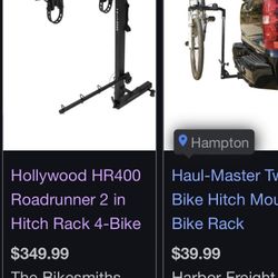 Bike Rack 4 Holder Hollywood  & More 